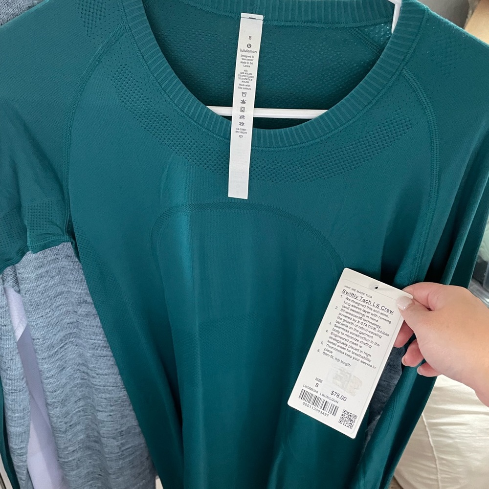 Lululemon ls swiftly Laguna teal side 8